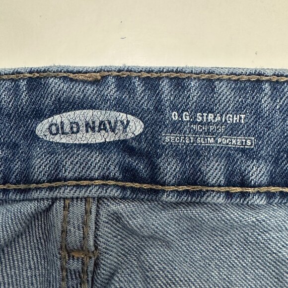 Old Navy OG Straight High Rise Women's size 8 Medium Blue Denim Jeans - Picture 3 of 5